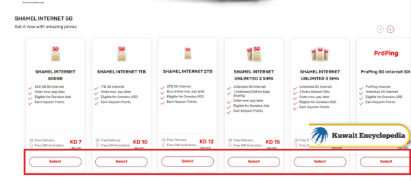 Buy Ooredoo Kuwait Internet Offers for Postpaid Lines