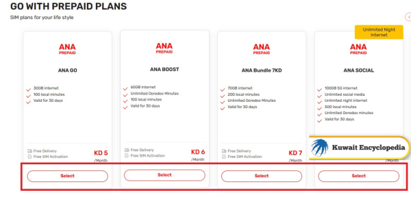 Buy Ooredoo Kuwait Internet Offers for Prepaid Lines