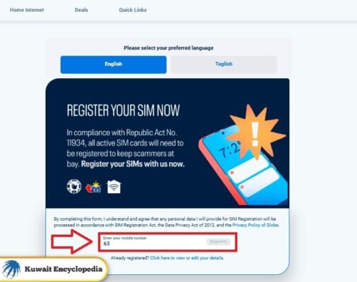 Globe SIM Registration Online