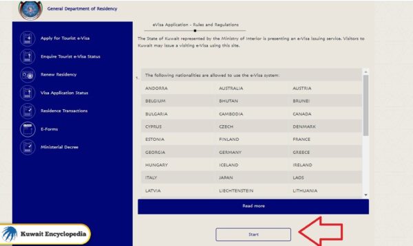 Apply Kuwait Visit Visa Via Ministry of Interior website