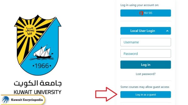 Moodle Kuwait University Login as a guest